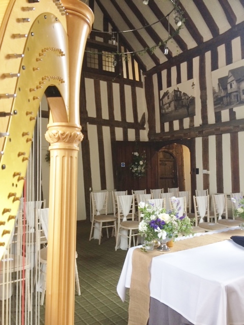 The Wool Hall, set up for a ceremony